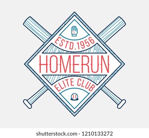 Homerun elite club is a vector illustration about sport