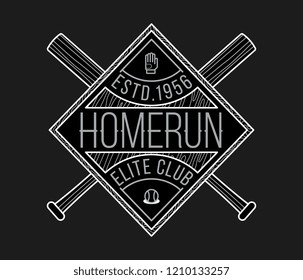 Homerun elite club white on black is a vector illustration about sport