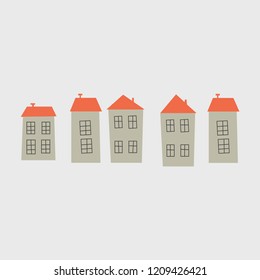 Homes flat style illustration 