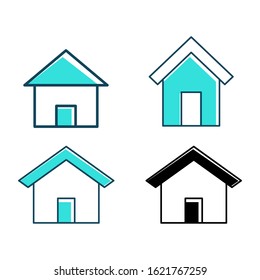 Home's house icon vector on white background