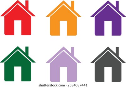 Homes Icon design in Illustrator.eps
