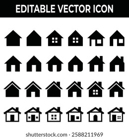 Homes icon vect set design