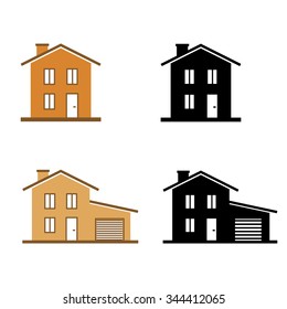 homes icons set