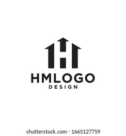 Homes Initials Monogram HM MH Logo Design