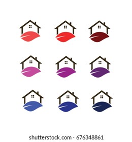 Homes nature vector illustration design