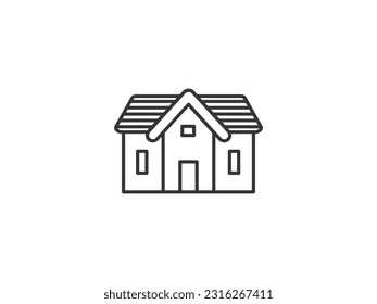  homes and residentials thin line icons. House and home simple symbols