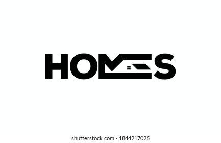 Homes Wordmark Vector Logo Design Template