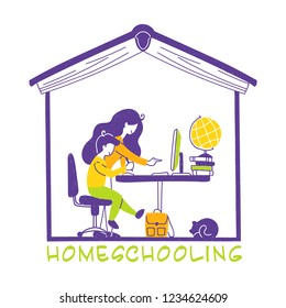 Homeschooling or home education is the education of children at home. Home education is usually conducted by a parent or tutor or online teacher.