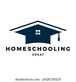 Homeschooling Icon Logo Design Template