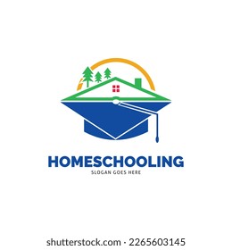 Homeschooling Icon Vector Logo Template Illustration Design