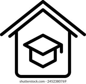 homeschooling line icon illustration vector