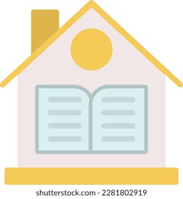 Homeschooling Vector Icon Flat Style