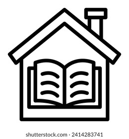 Homeschooling Vector Line Icon Design