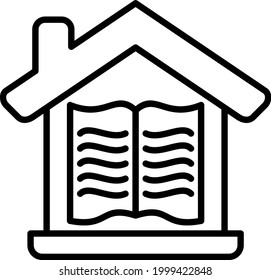 Homescooling Vector Line Icon Design
