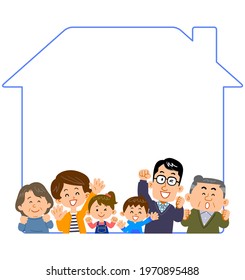 Home-shaped copy space and three-generation family