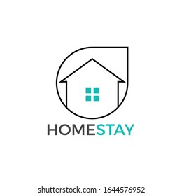Homestay logo design - vector