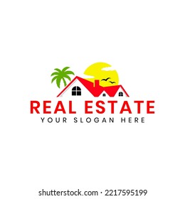 Homestay logo, simple logo icon homestay background, beach house logo