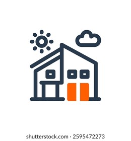 Homestay for Study Abroad Vector Icon