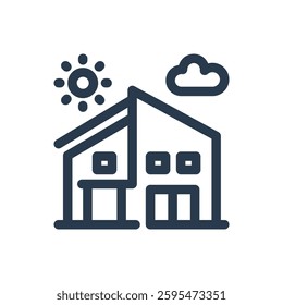 Homestay for Study Abroad Vector Icon