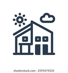 Homestay for Study Abroad Vector Icon