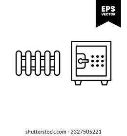 Plantilla de logotipo de ilustración vectorial de icono Homestuff para muchos fines. Aislado sobre fondo blanco.