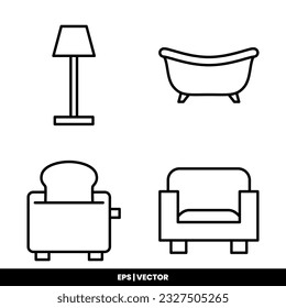Homestuff icon vector illustration logo template for many purpose. Isolated on white background.