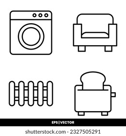 Homestuff icon vector illustration logo template for many purpose. Isolated on white background.