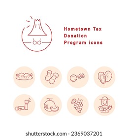 Hometown tax payment icon set