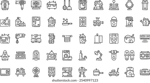 Homeware icons High-Quality Vector Icons Collection with Editable Stroke. Ideal for Professional and Creative Projects.