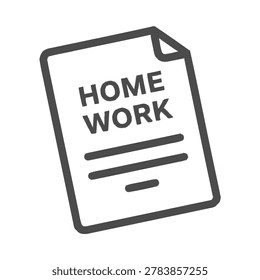 Homework assignment document icon with homework document education assignment learning university academic