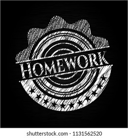 Homework chalk emblem