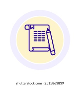 Homework icon, assignments, tasks, projects, exercises line icon, editable vector icon, pixel perfect, illustrator ai file