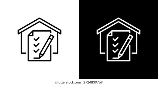 Icono de tarea en blanco y negro