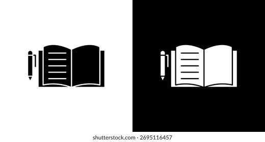 Conceito de ícone de lição de casa. ícone de silhueta.