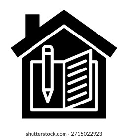Icono de tarea Estilo de glifo Ilustración vectorial