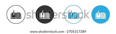 Homework icon. Graphic icon design template