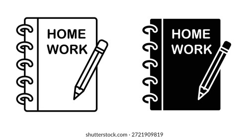 Icono de tarea. Línea con trazo editable y plano para el Web