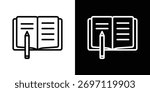 Homework icon Logo. Vector Illustration. EPS Illustration.
