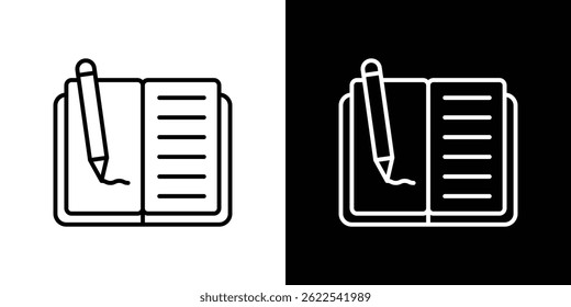 Esquema del icono de la tarea. estilo lineal para App