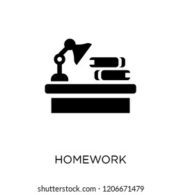 Homework icon. Homework symbol design from Education collection.