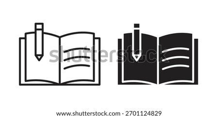 Homework icon vector collection. vector stock symbol illustrations
