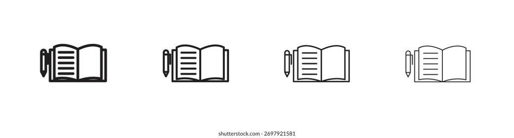 Homework icon vector illustration. EPS 10 editable vector.