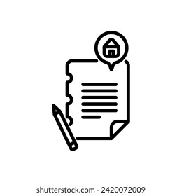 homework icon vector in line style