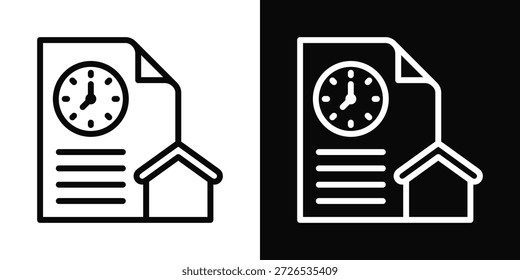 Icono de la tarea Blanco y Negro Estilo de fondo