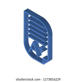 Homework isometric left top view 3D icon