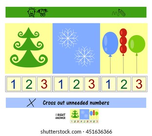 Homework for kids math Choose the right figure from one to three.