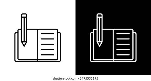 Homework line icon vector illustration set.