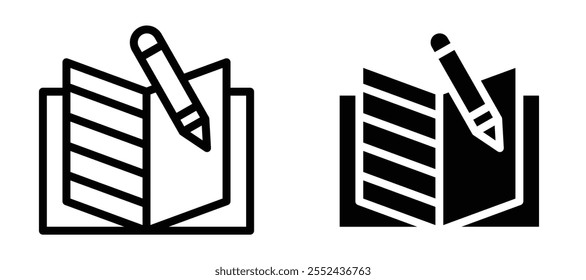 Homework liner icon vector set.