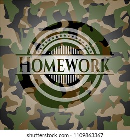 Homework on camouflaged pattern