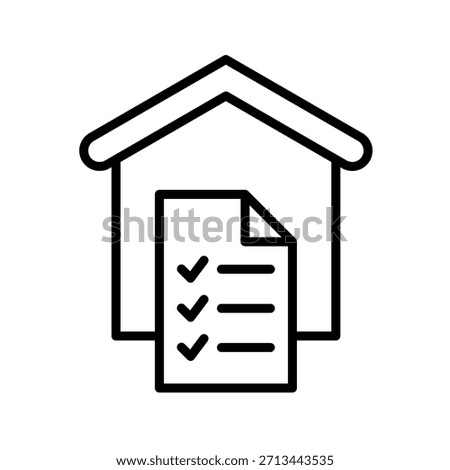 Homework Outline Icon Vector Illustration